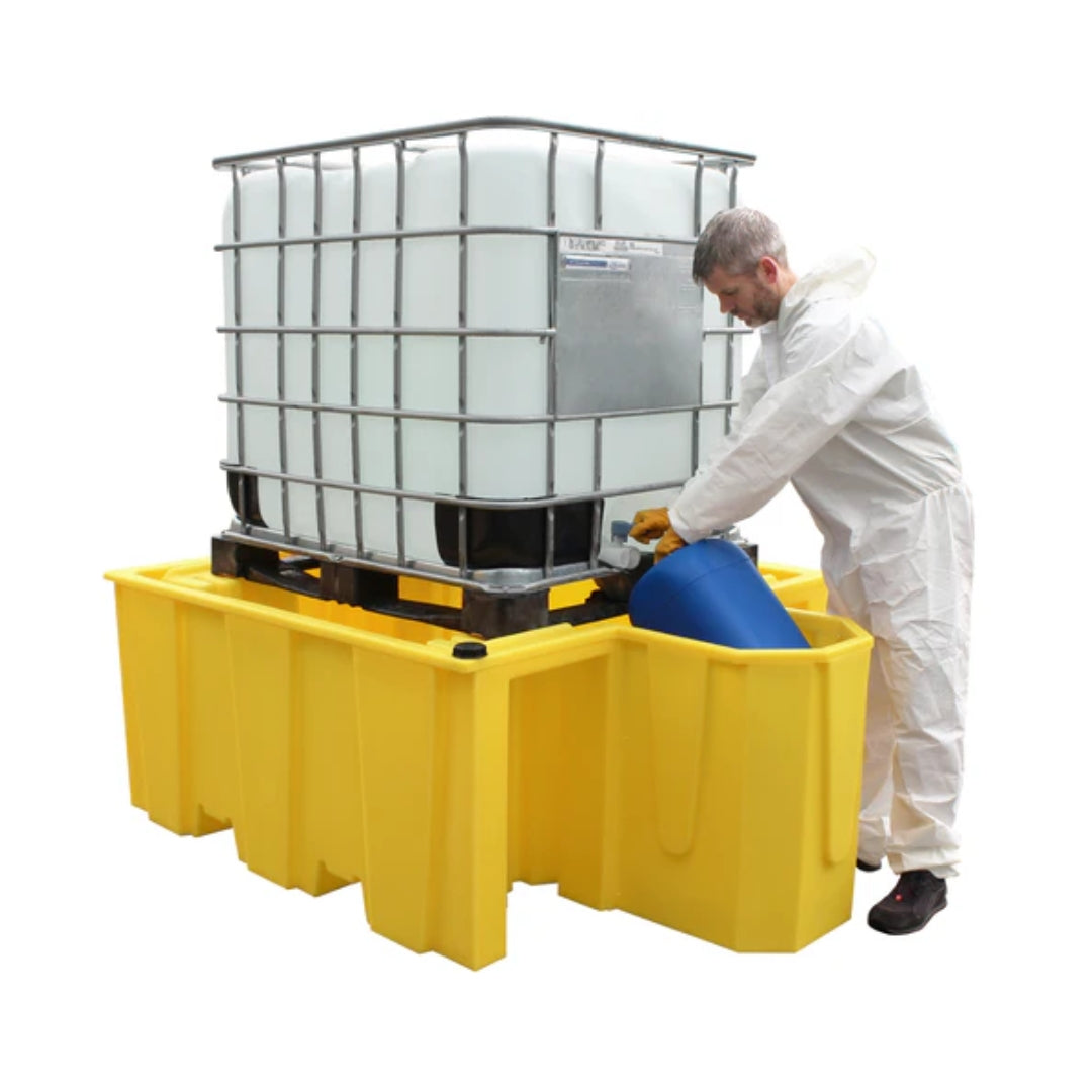 IBC Spill Pallet with Integral Dispensing Area