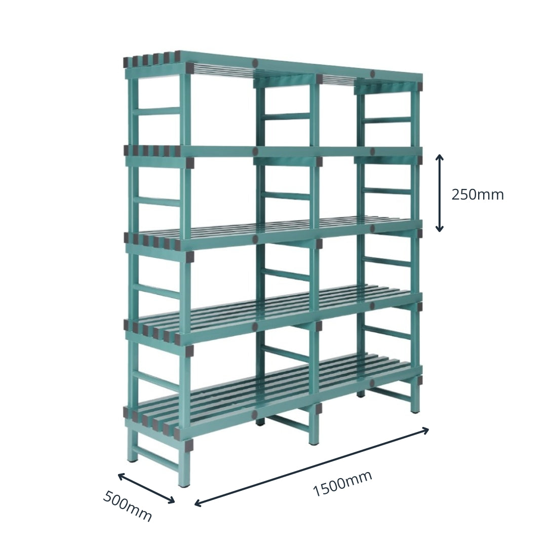 Plastic Racking 5 Shelf Deep - 1500mm