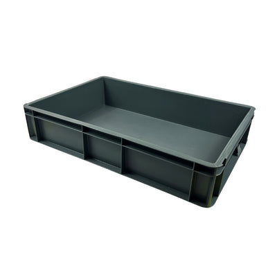 Euro Stacking Plastic Containers - Solid - 600x400x120mm (10 Pack)