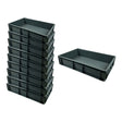 Euro Stacking Plastic Containers - Solid - 600x400x120mm (10 Pack)