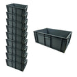 Euro Stacking Plastic Containers - Solid - 600x400x235mm (10 Pack)