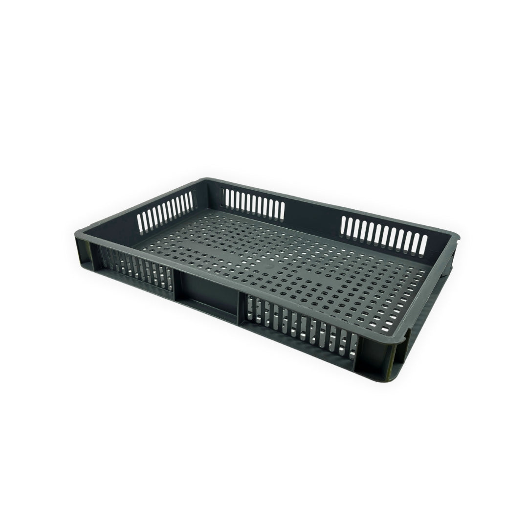 Euro Stacking Plastic Containers - Ventilated - 600x400x75mm (10 Pack)