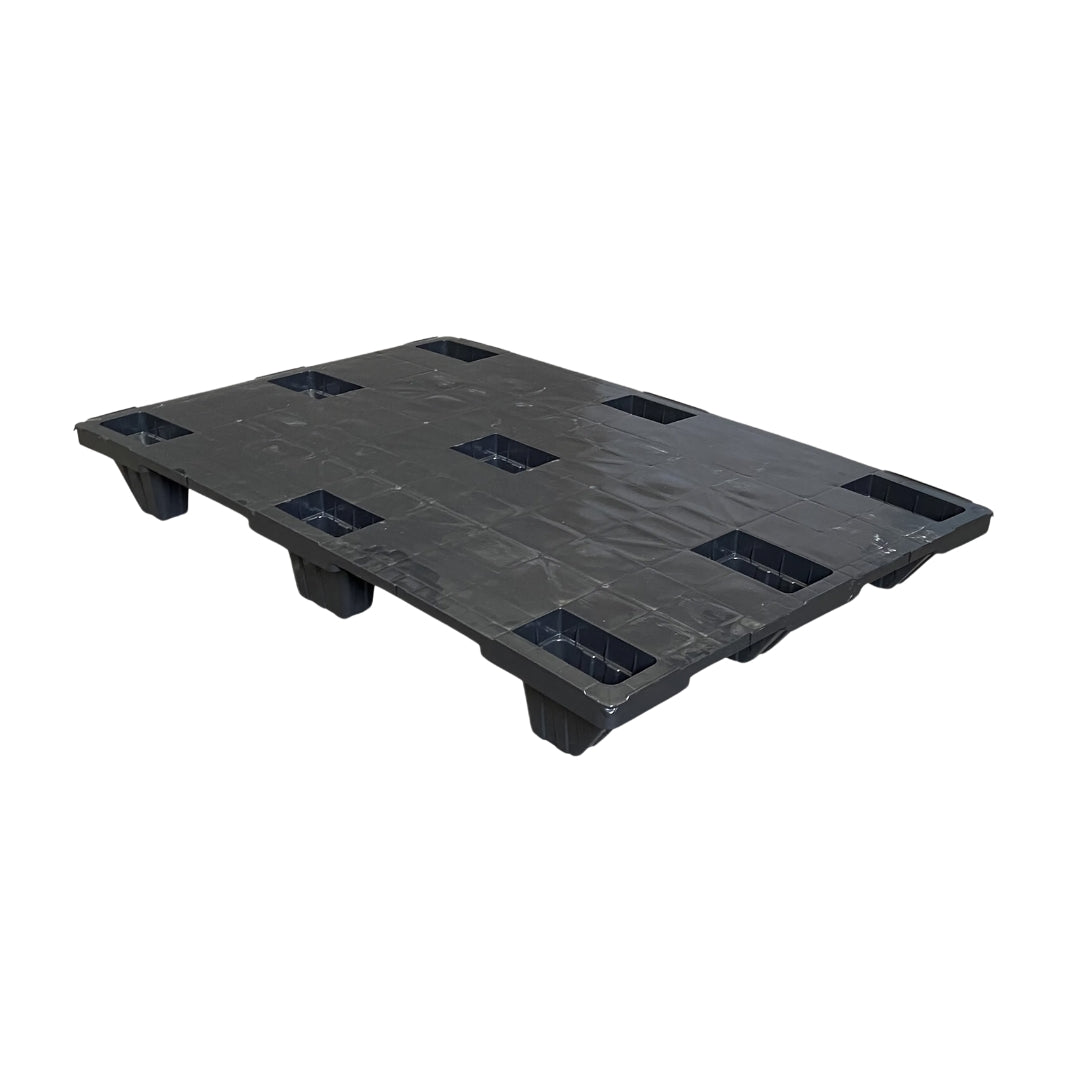 Nestable Lightweight Euro Plastic Pallets - Closed Deck (10 Pack)