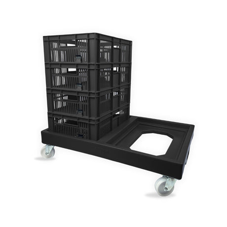 Recycled Plastic Double Dolly for Euro Stack or Nest Containers